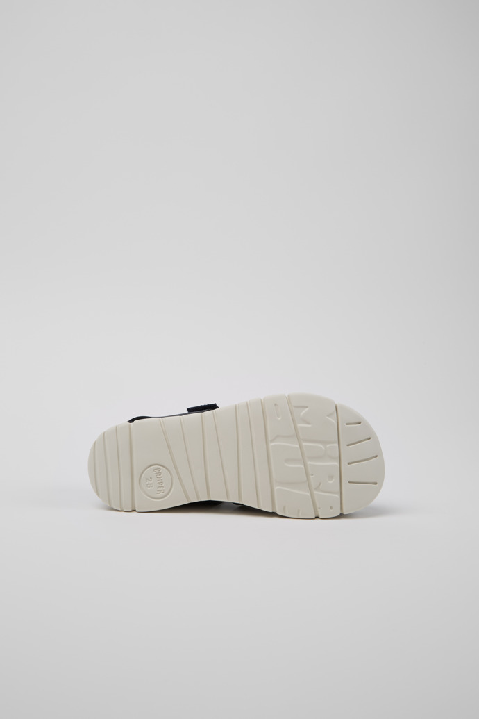 Camper Oruga - Blauer Kindersandal aus Leder und Textil.