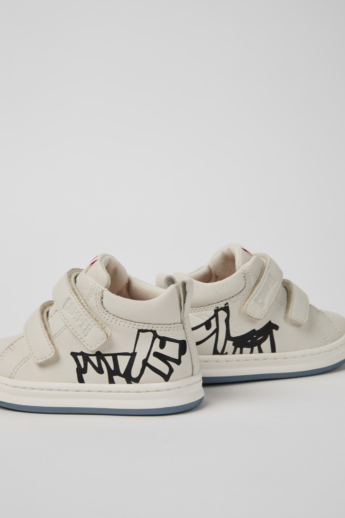 Camper Twins - Weiße und schwarze Kindersneaker aus Leder