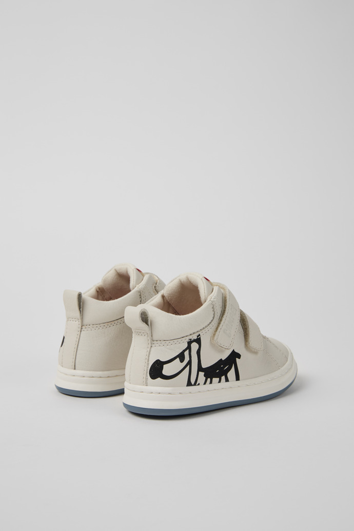 Camper Twins - Weiße und schwarze Kindersneaker aus Leder