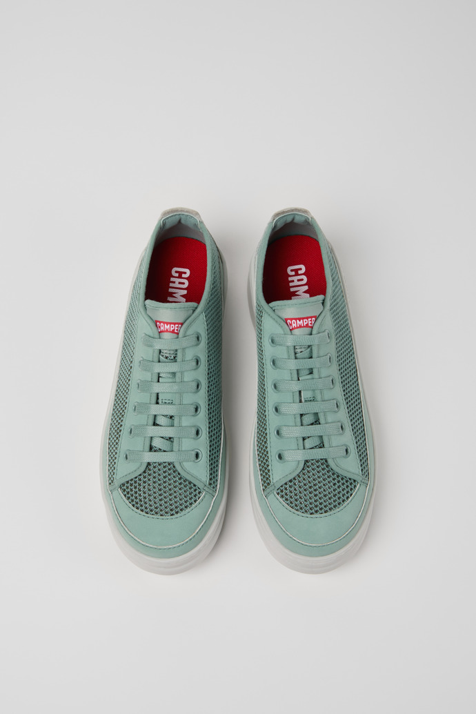 Camper Runner - Grüne Frauenturnschuhe aus TENCEL® Lyocell und Leder.
