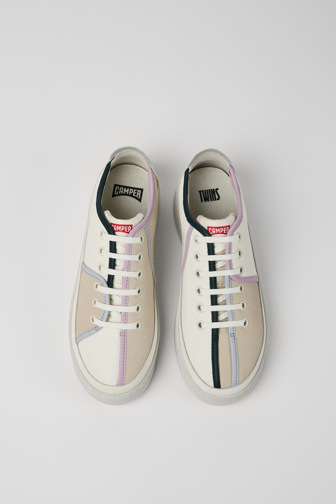 Camper Twins - Mehrfarbiger Damensneaker aus Leder und Nubukleder