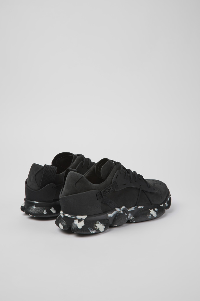 Camper Karst - Schwarzer Herrensneaker aus Nubukleder/Textil