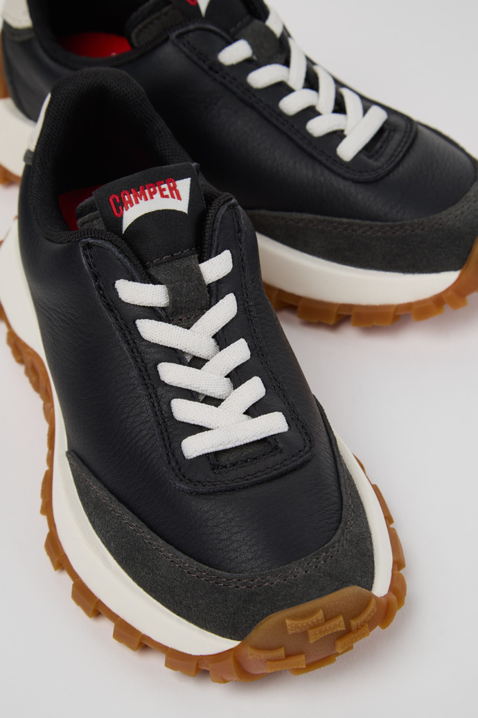 Camper Drift Trail - Mehrfarbige Kindersneaker aus Leder und Nubukleder.