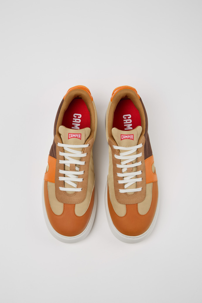 Camper Runner K21 Sorona® - Mehrfarbiger Herrensneaker aus recyceltem PET und Nubukleder.