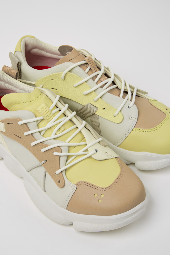 Camper Twins - Mehrfarbiger Damensneaker aus Leder und Textil.