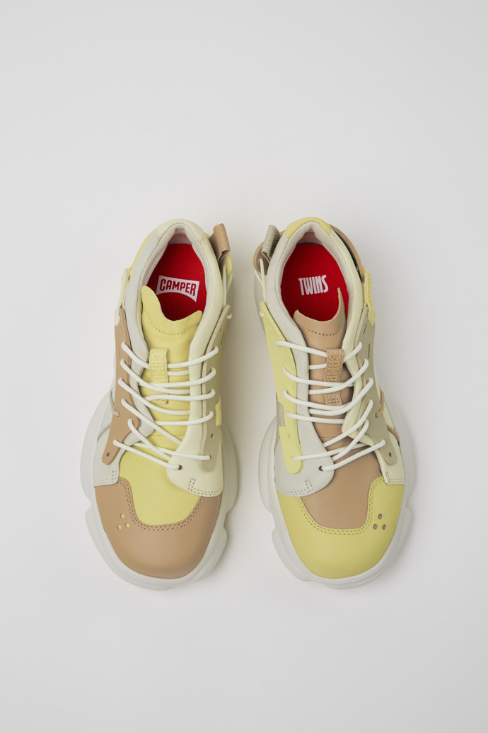 Camper Twins - Mehrfarbiger Damensneaker aus Leder und Textil.