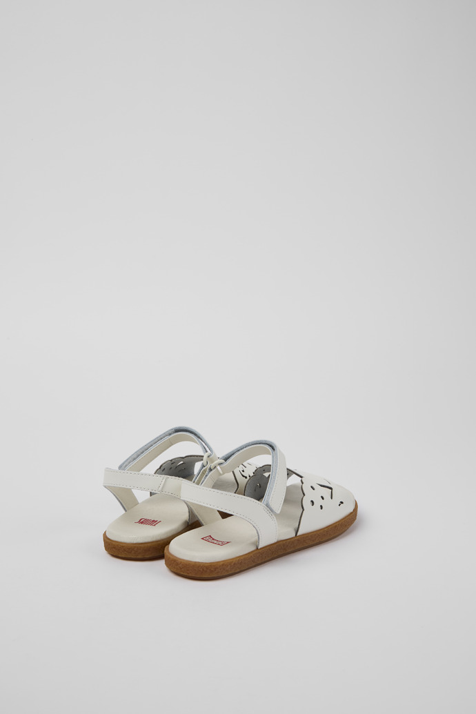 Camper Twins - Weiße Ledersandalen
