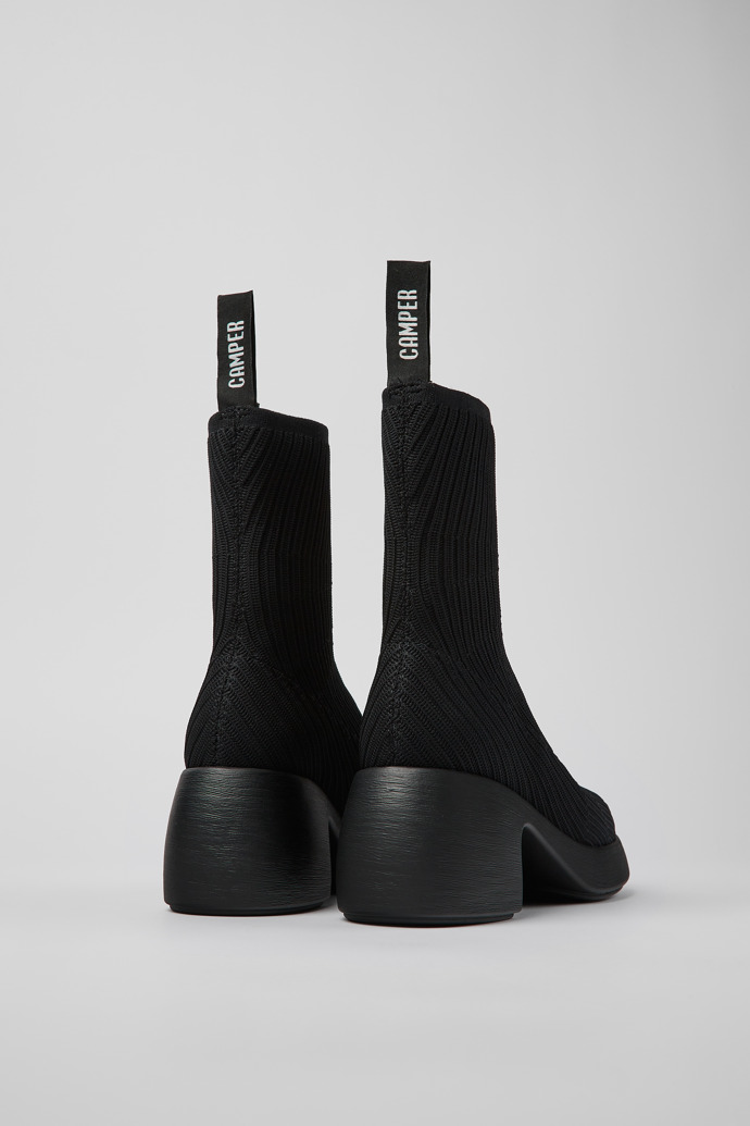 Camper Thelma - Schwarze Damenstiefel aus Textil