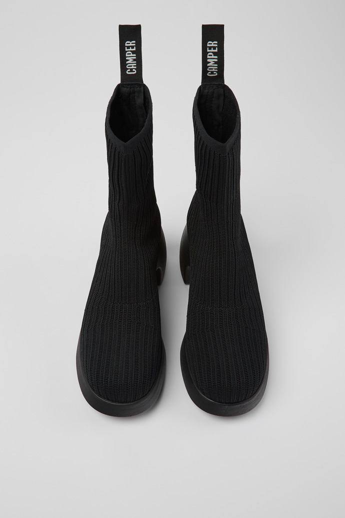 Camper Thelma - Schwarze Damenstiefel aus Textil