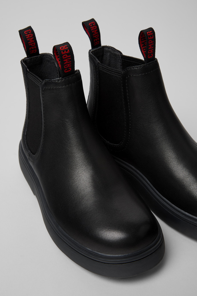 Camper Norte - Schwarze Kinderstiefelette aus Leder.
