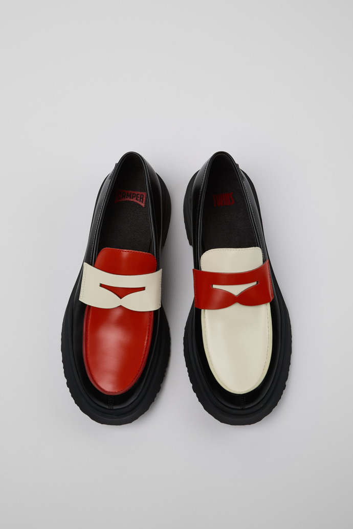 Camper Twins - Mehrfarbige Lederkaffees/Lederschuhe für Herren.