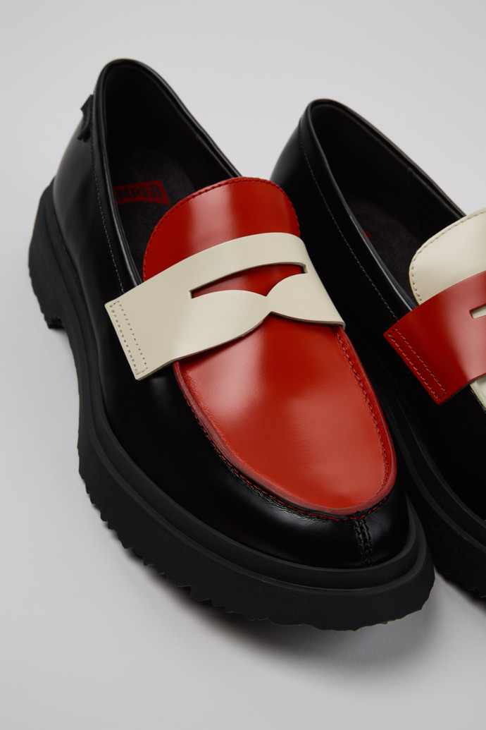 Camper Twins - Mehrfarbige Lederkaffees/Lederschuhe für Herren.
