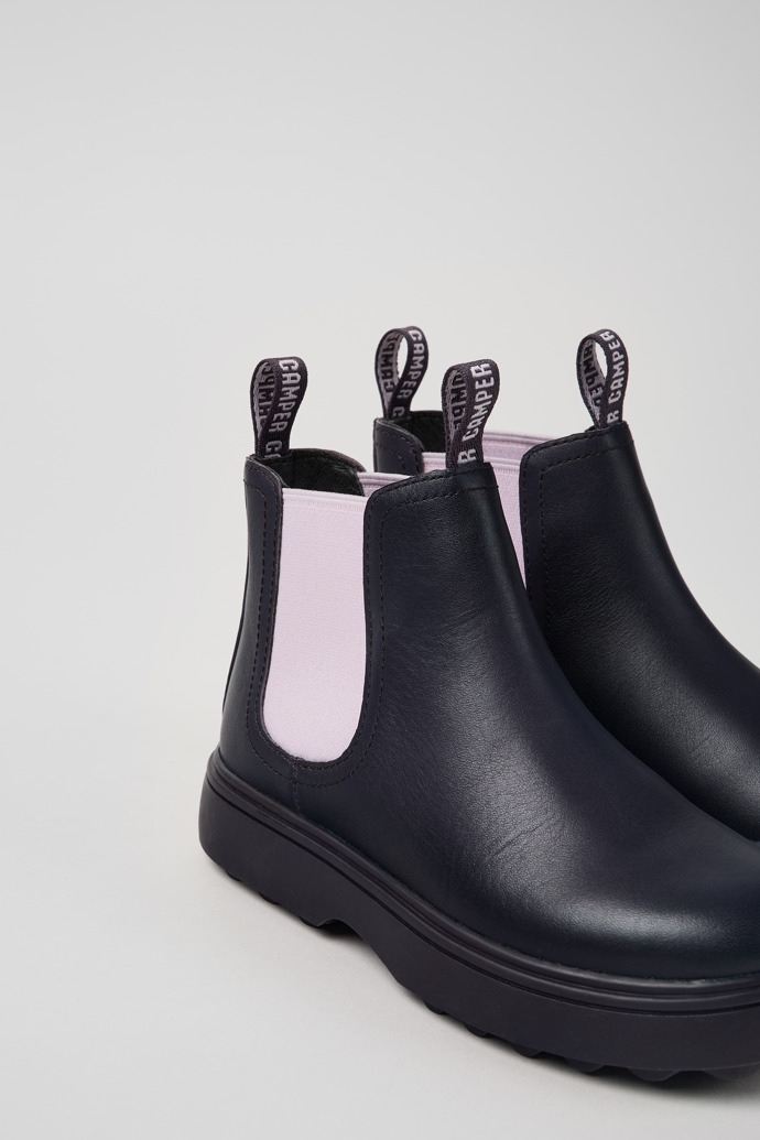 Camper Norte - Violetter Lederstiefel für Kinder