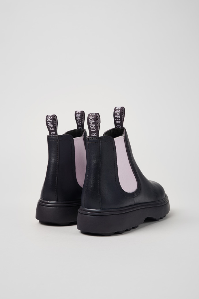 Camper Norte - Violetter Lederstiefel für Kinder