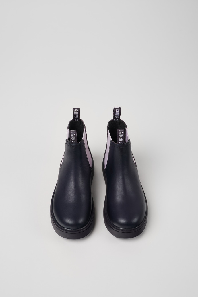 Camper Norte - Violetter Lederstiefel für Kinder