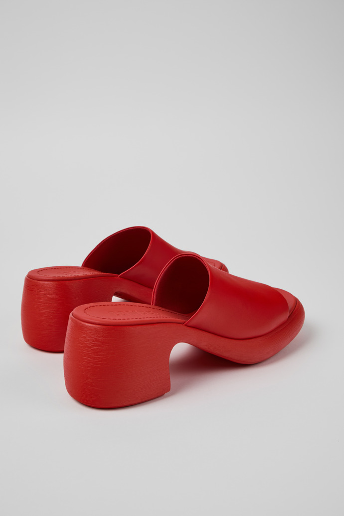 Camper Thelma Sandal - Rote Ledersandalen für Damen.