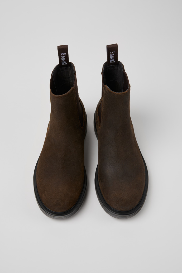 Camper Dean - Braune Herrenstiefelette aus Nubukleder.
