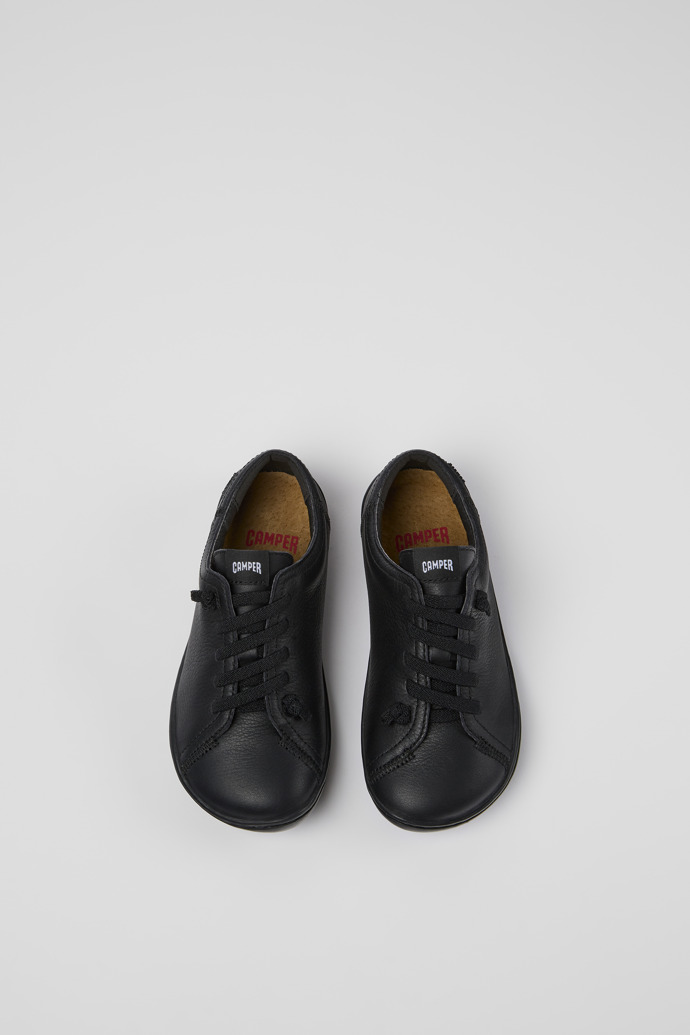 Camper Peu - Schwarzer Kinderschuh aus Leder.