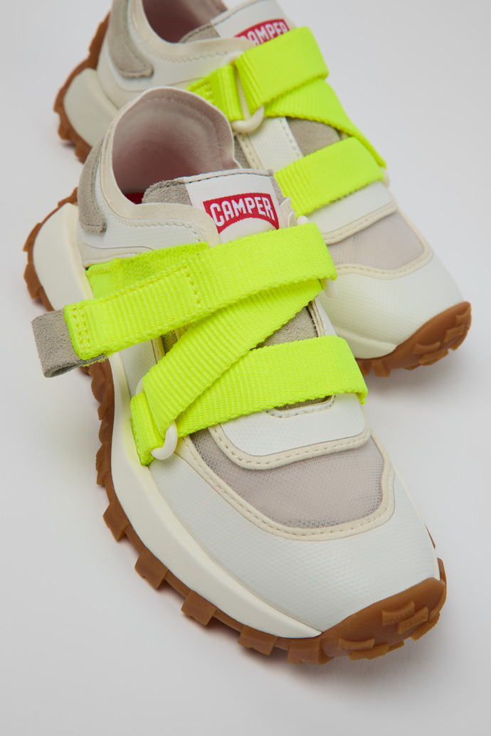 Camper Drif Trail - Mehrfarbige Kindersneaker aus Recycling-PET und Nubukleder.