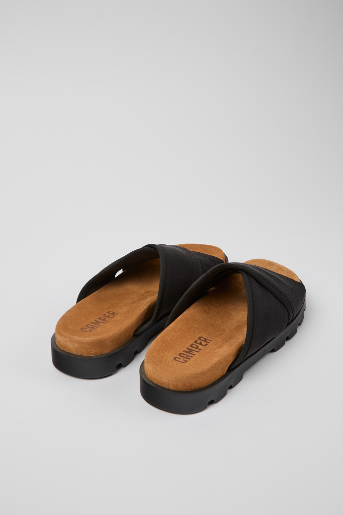 Camper Brutus Sandal - Schwarze Damensandalen aus Textil mit Kreuzriemen