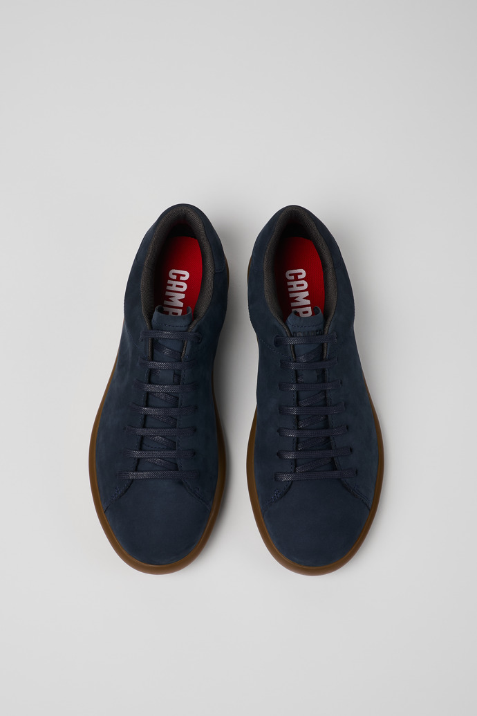 Camper Pelotas Soller - Blauer Herrensneaker aus Nubukleder