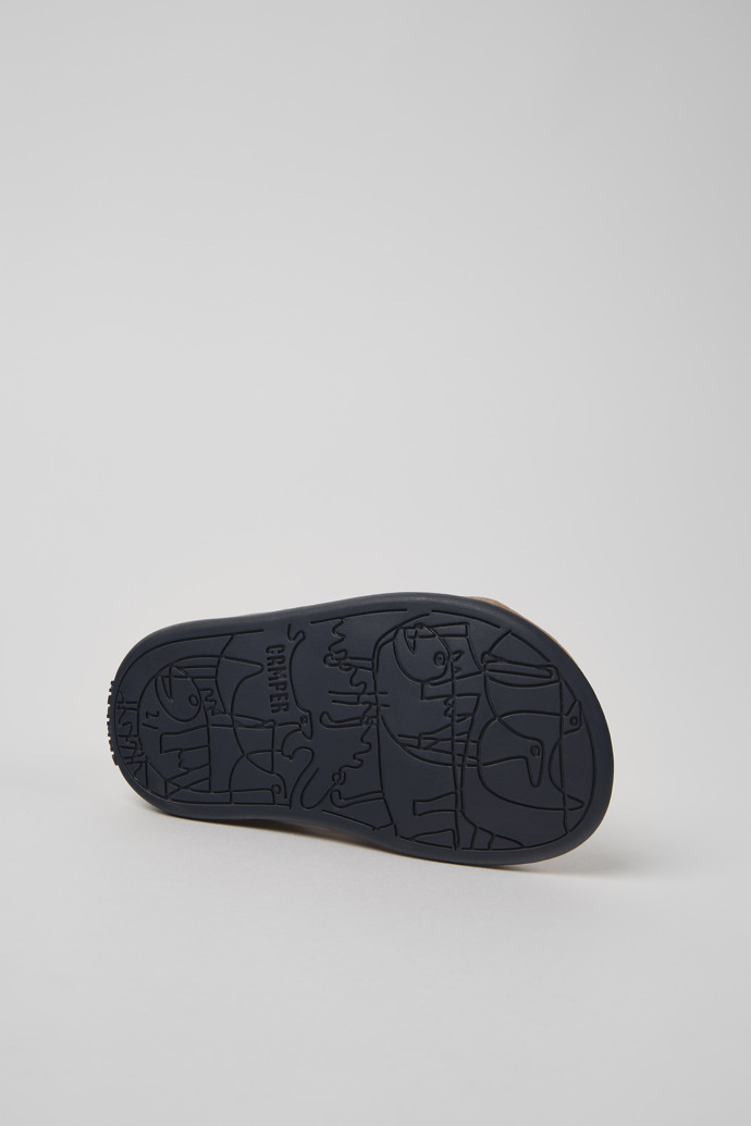 Camper Twins - Mehrfarbige Kindersandalen aus Leder.