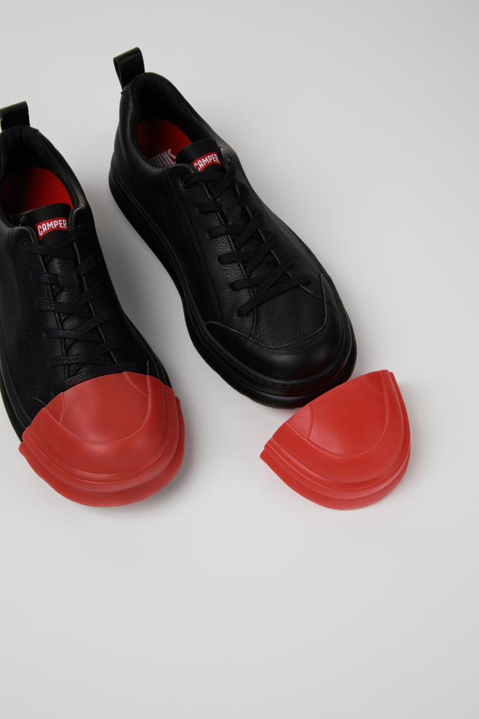 Camper Junction Runner Toe Caps - Zehenaufsätze aus Gummi in Rot.