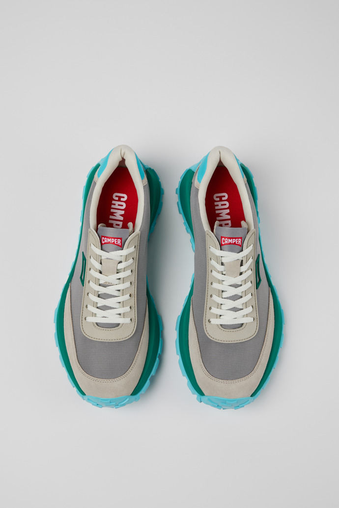 Camper Drift Trail VIBRAM - Mehrfarbiger Herrensneaker aus Recycling-PET und Nubukleder.