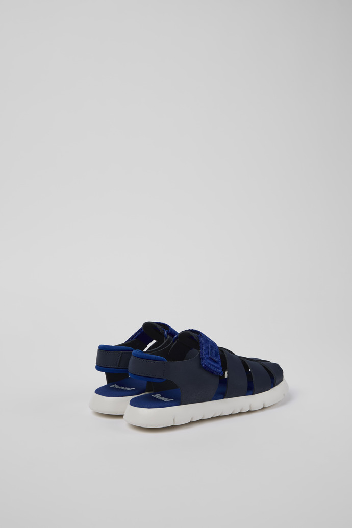 Camper Oruga - Blaue Sandalen aus Leder/Textil