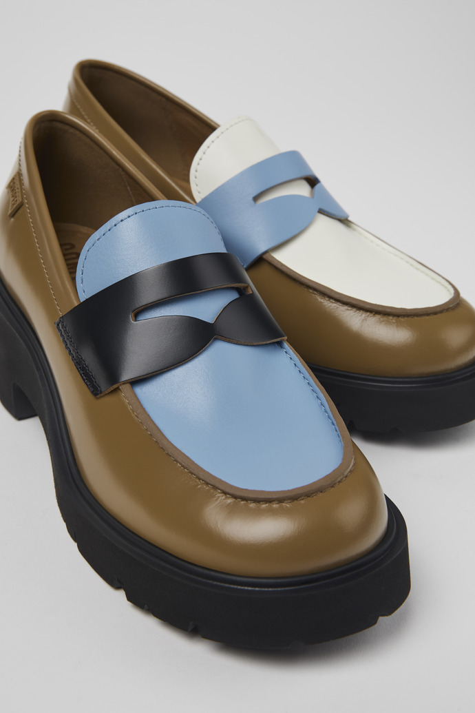 Camper Twins - Mehrfarbige Lederloafer für Damen