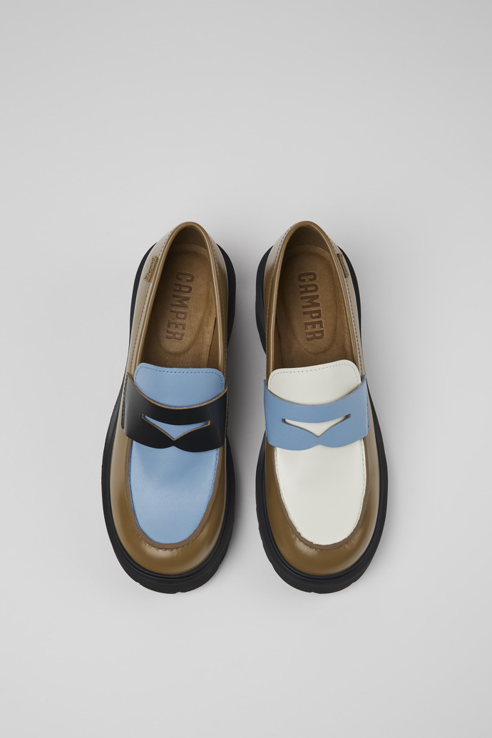 Camper Twins - Mehrfarbige Lederloafer für Damen