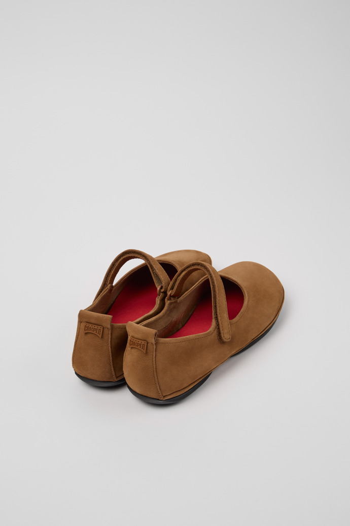 Camper Right Nina - Brauner Schuh aus Nubukleder für Damen.
