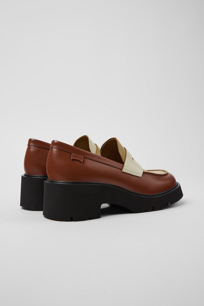 Camper Twins - Mehrfarbige Ledermokassins/Ballerinas für Damen.