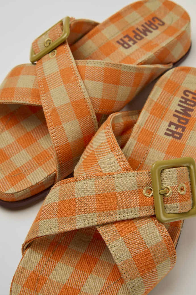Camper Atonik - Damensandale in Orange und Beige