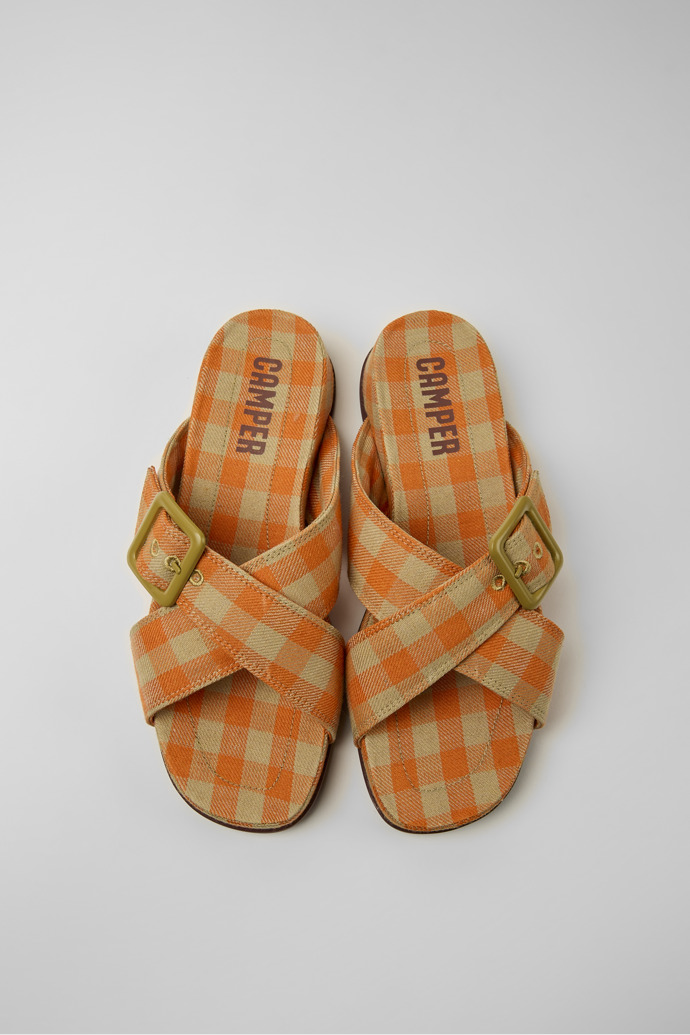 Camper Atonik - Damensandale in Orange und Beige