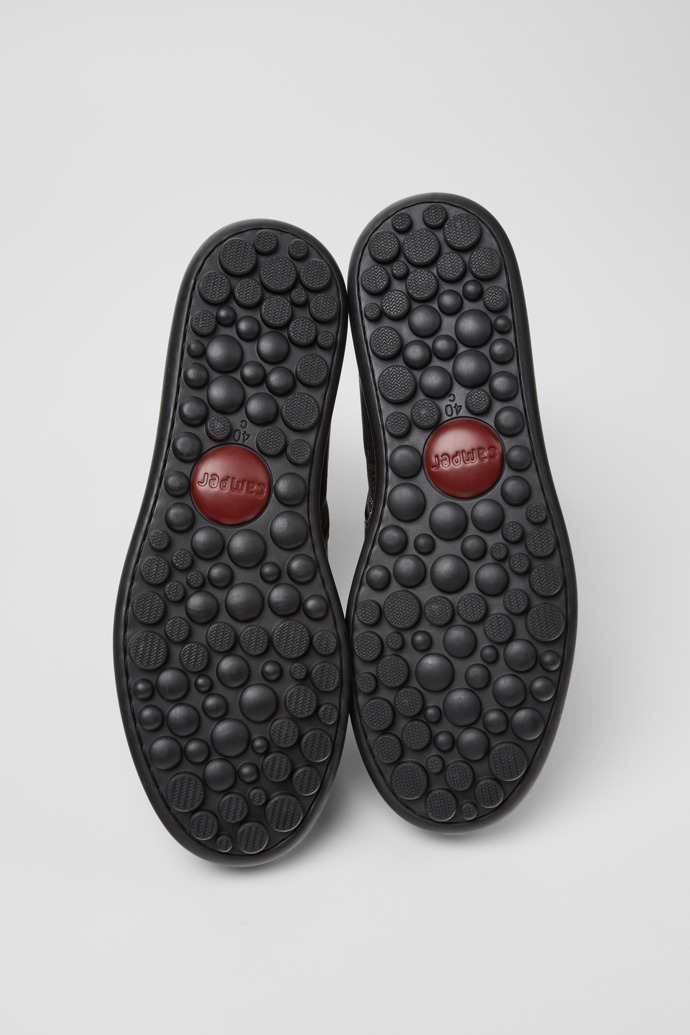 Camper Pelotas - Graue Stiefeletten aus pflanzlich gegerbtem Leder für Damen.