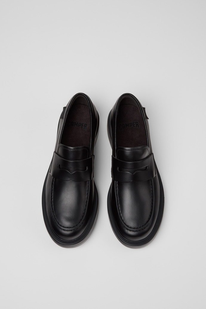 Camper Dean - Schwarzer Lederschuh für Damen.