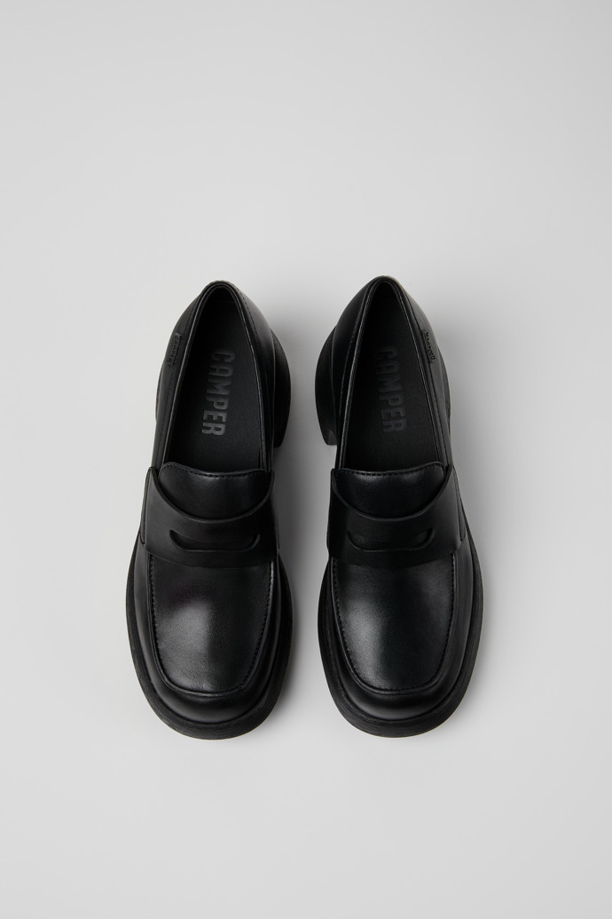 Camper Thelma - Schwarze Ledermokassins/Ballerinas für Damen.