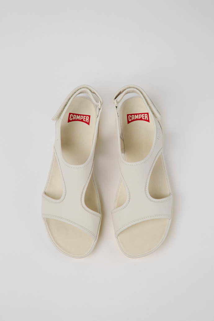 Camper Right - Damensandale aus Leder in Weiß