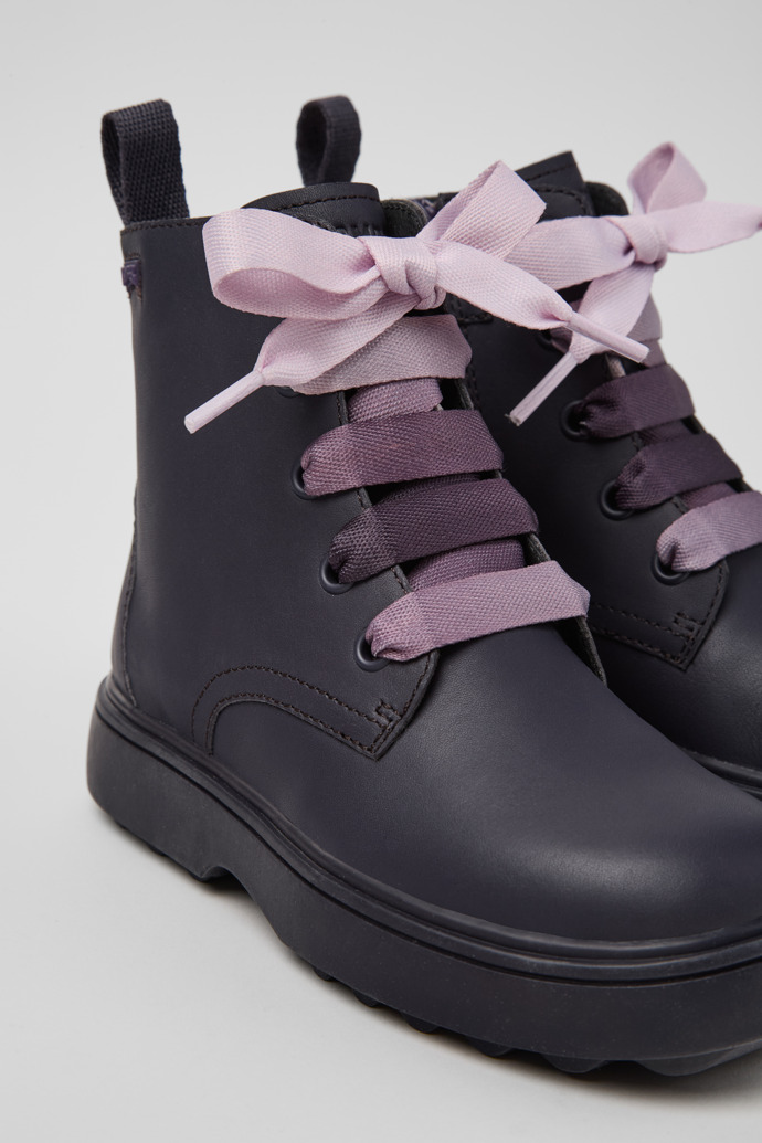 Camper Norte - Violette Kinderstiefeletten aus Leder