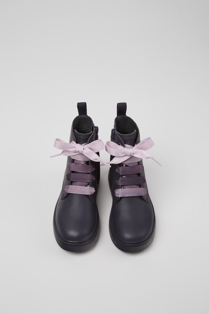 Camper Norte - Violette Kinderstiefeletten aus Leder