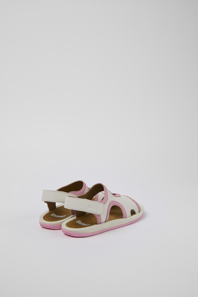 Camper Bicho - Weiße Ledersandalen mit Doppelriemen
