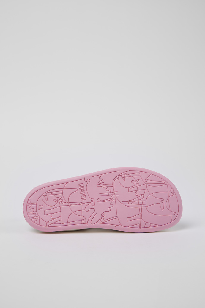 Camper Bicho - Weiße Ledersandalen mit Doppelriemen