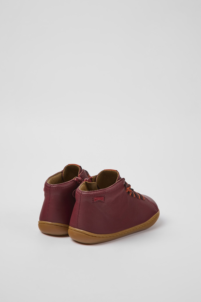 Camper Peu - Weinrote Kinderstiefelette aus Leder