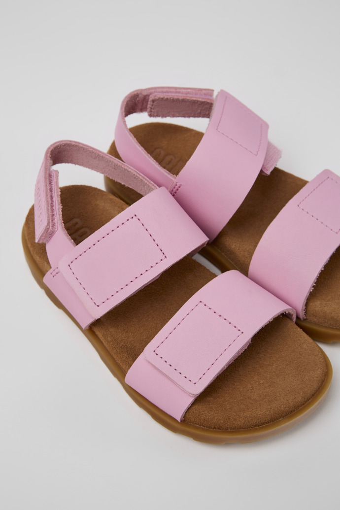 Camper Brutus Sandal - Rosa Mädchensandale aus Leder