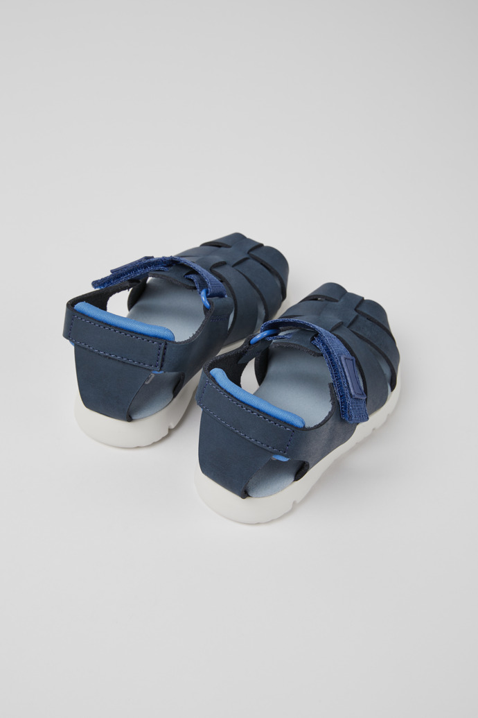 Camper Oruga - Blaue Sandale aus Leder und Textil