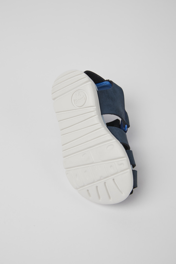 Camper Oruga - Blaue Sandale aus Leder und Textil