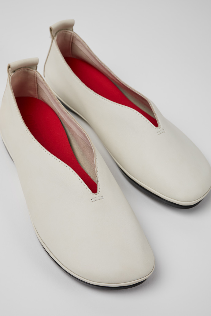 Camper Right Nina - Weißer Lederschuh für Damen.