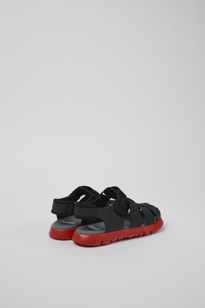 Camper Oruga - Schwarze Sandalen aus Leder/Textil