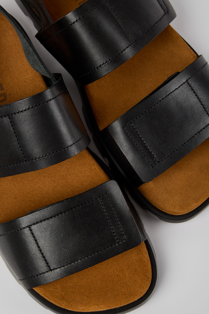 Camper Brutus Sandal - Schwarze Ledersandale für Herren